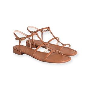 J. CREW Abbie Leather Double T-Strap Sandal